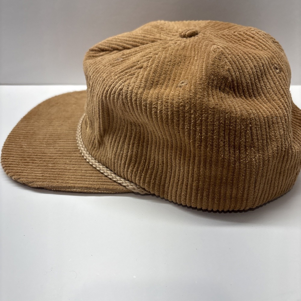 Peanut Butter Corduroy Rope Hat Snapback Beige Snag Collective Cap Embroidery - Picture 4 of 10